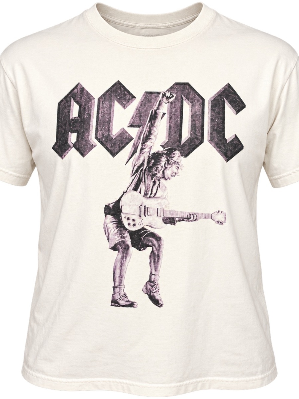 AC/DC Graphic Short Sleeve Tee in White